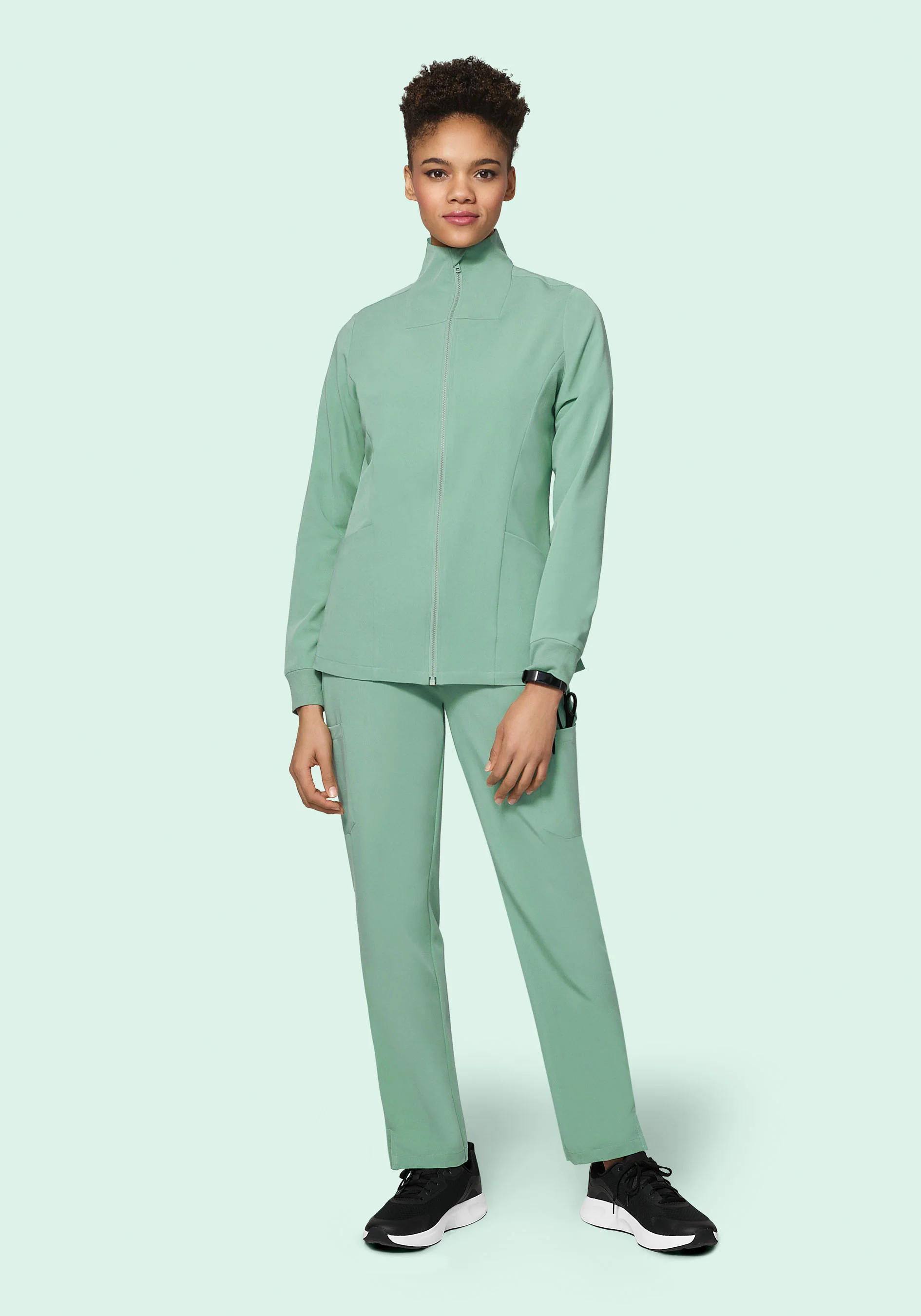 Women's Modern Scrub Jacket Jade - Image 4