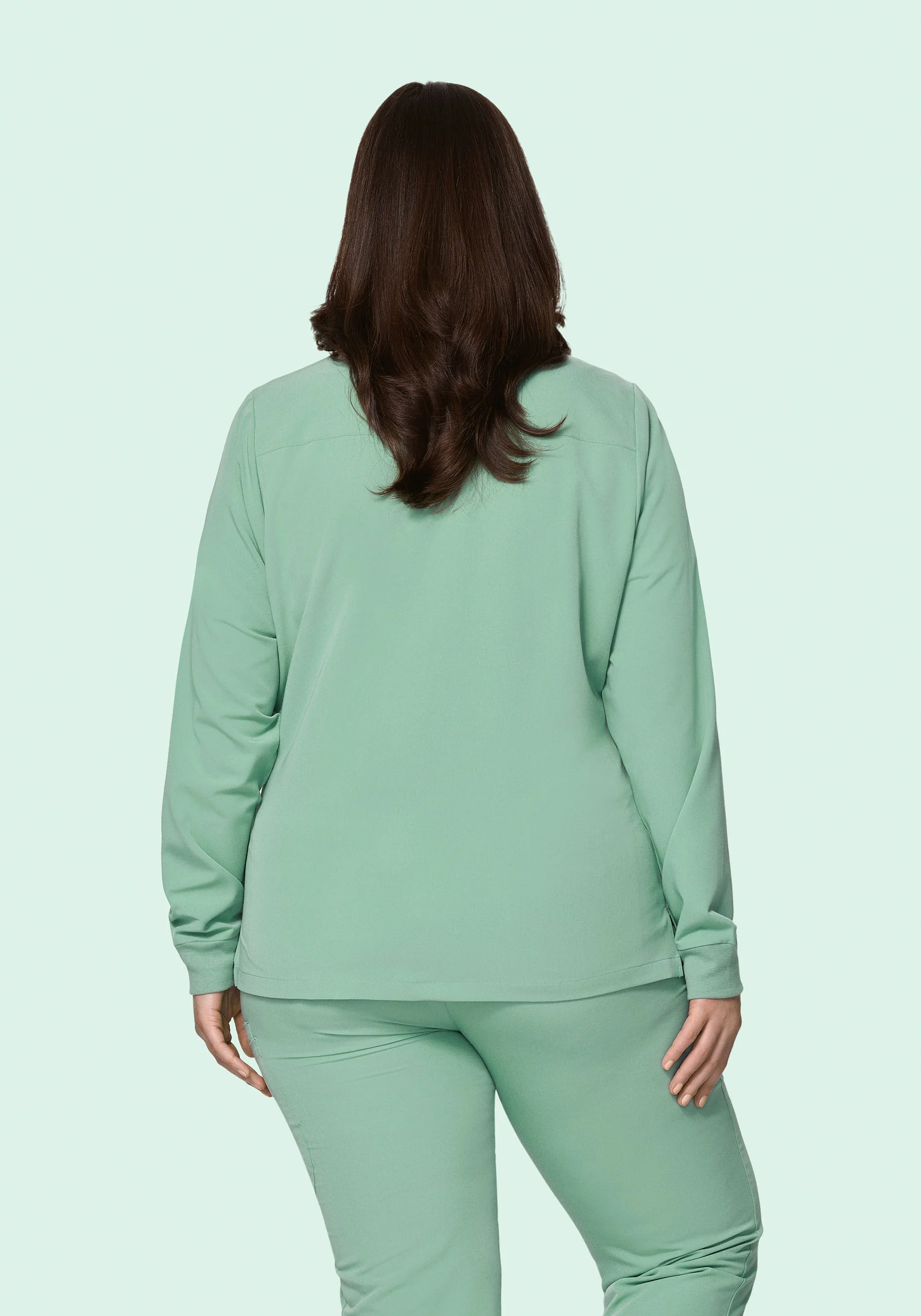 Women's Modern Scrub Jacket Jade - Image 8