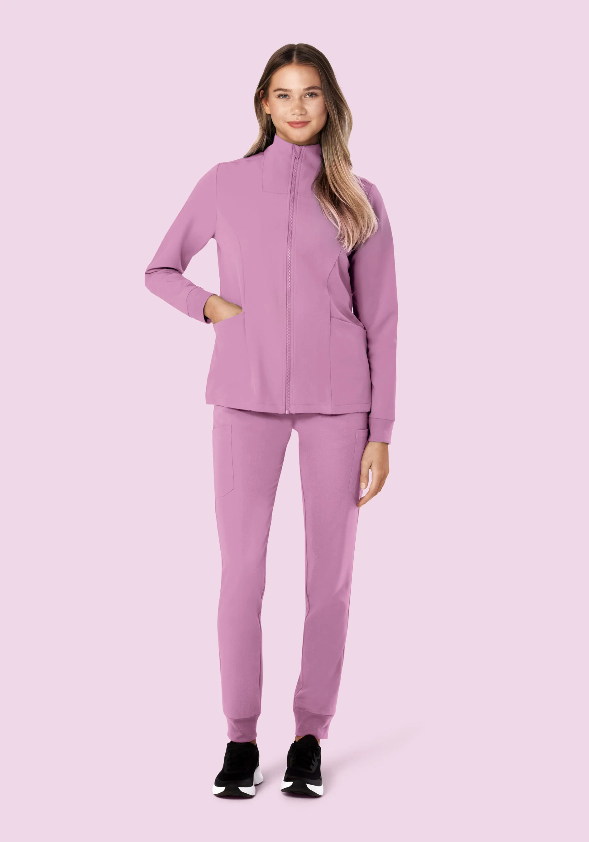 Women's Modern Scrub Jacket Lilac - Image 4