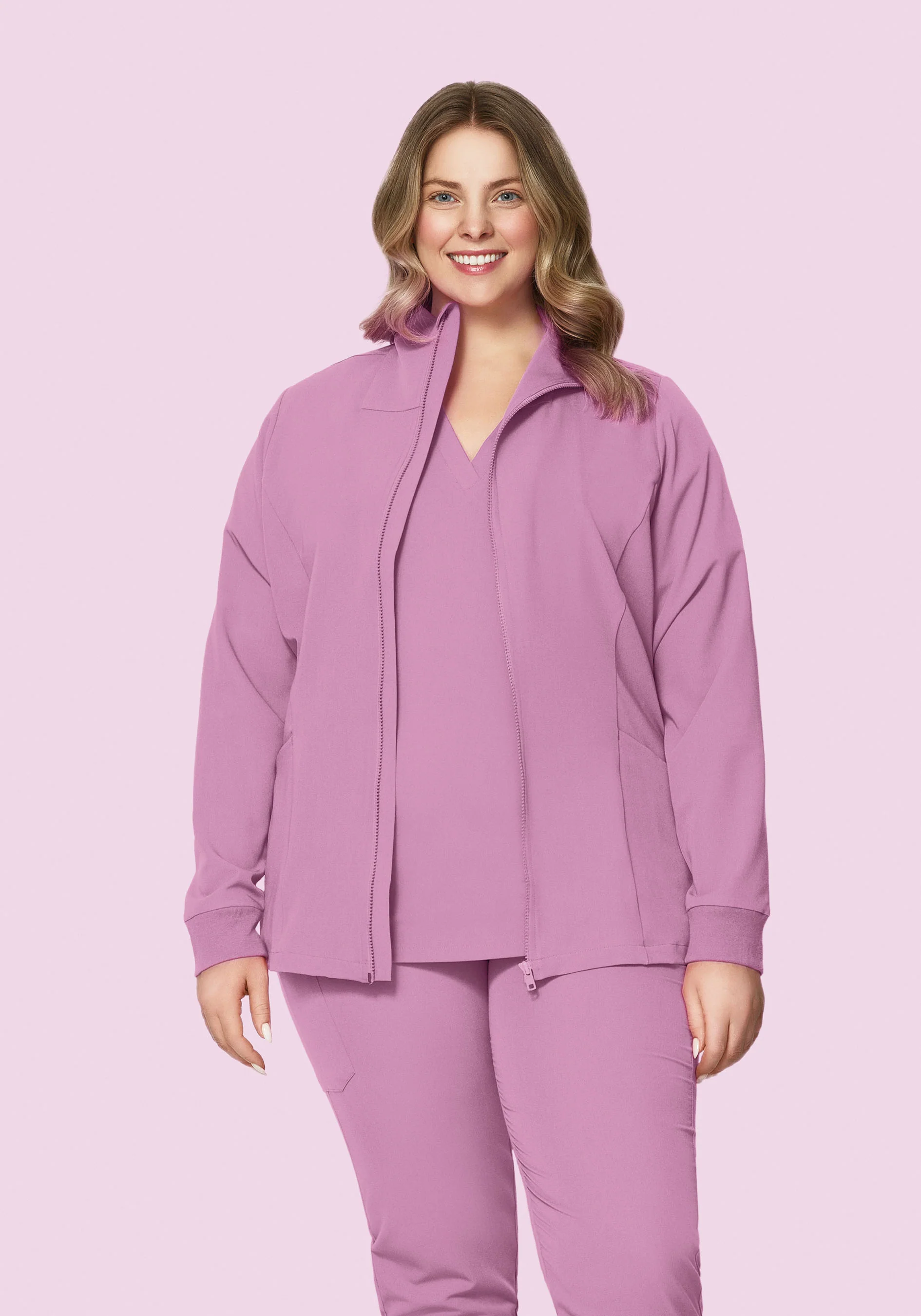 Women's Modern Scrub Jacket Lilac - Image 6