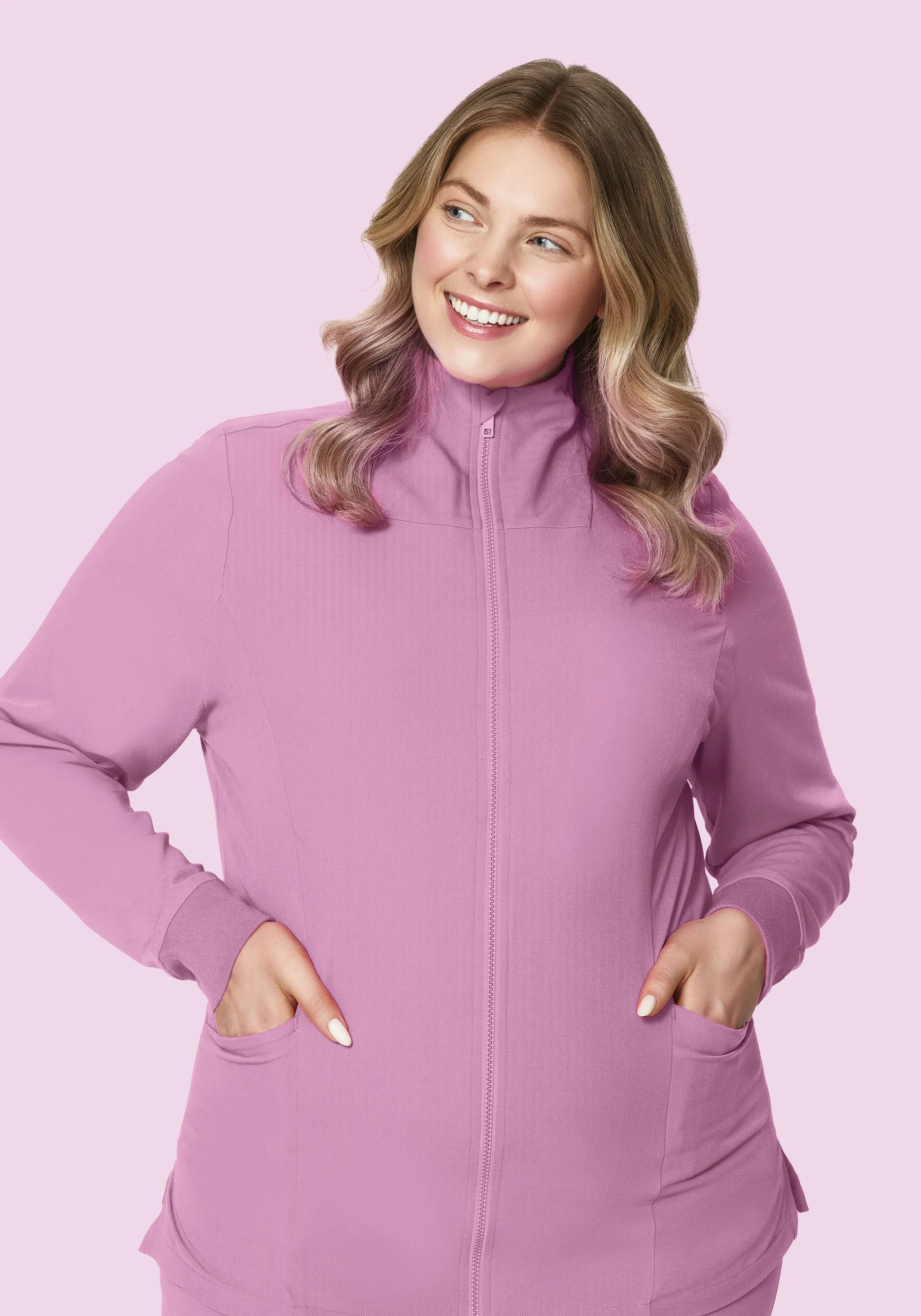 Women's Modern Scrub Jacket Lilac - Image 7