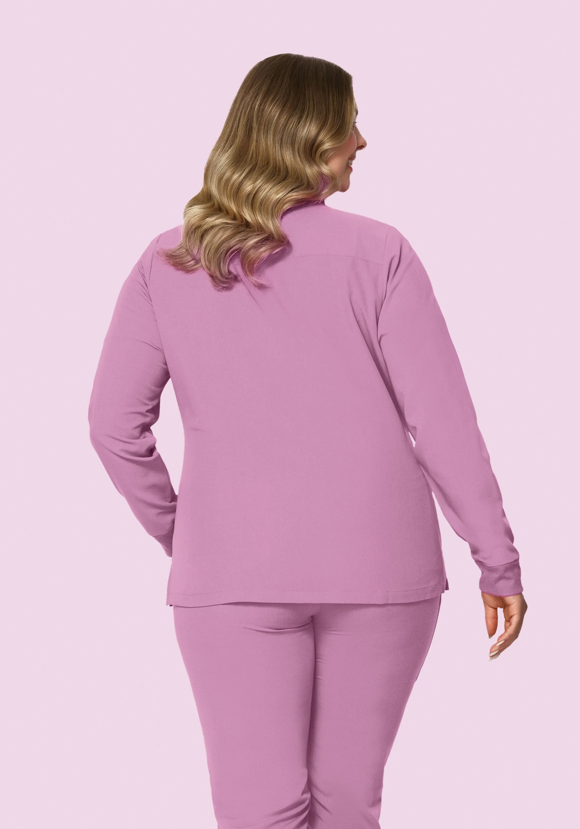 Women's Modern Scrub Jacket Lilac - Image 8