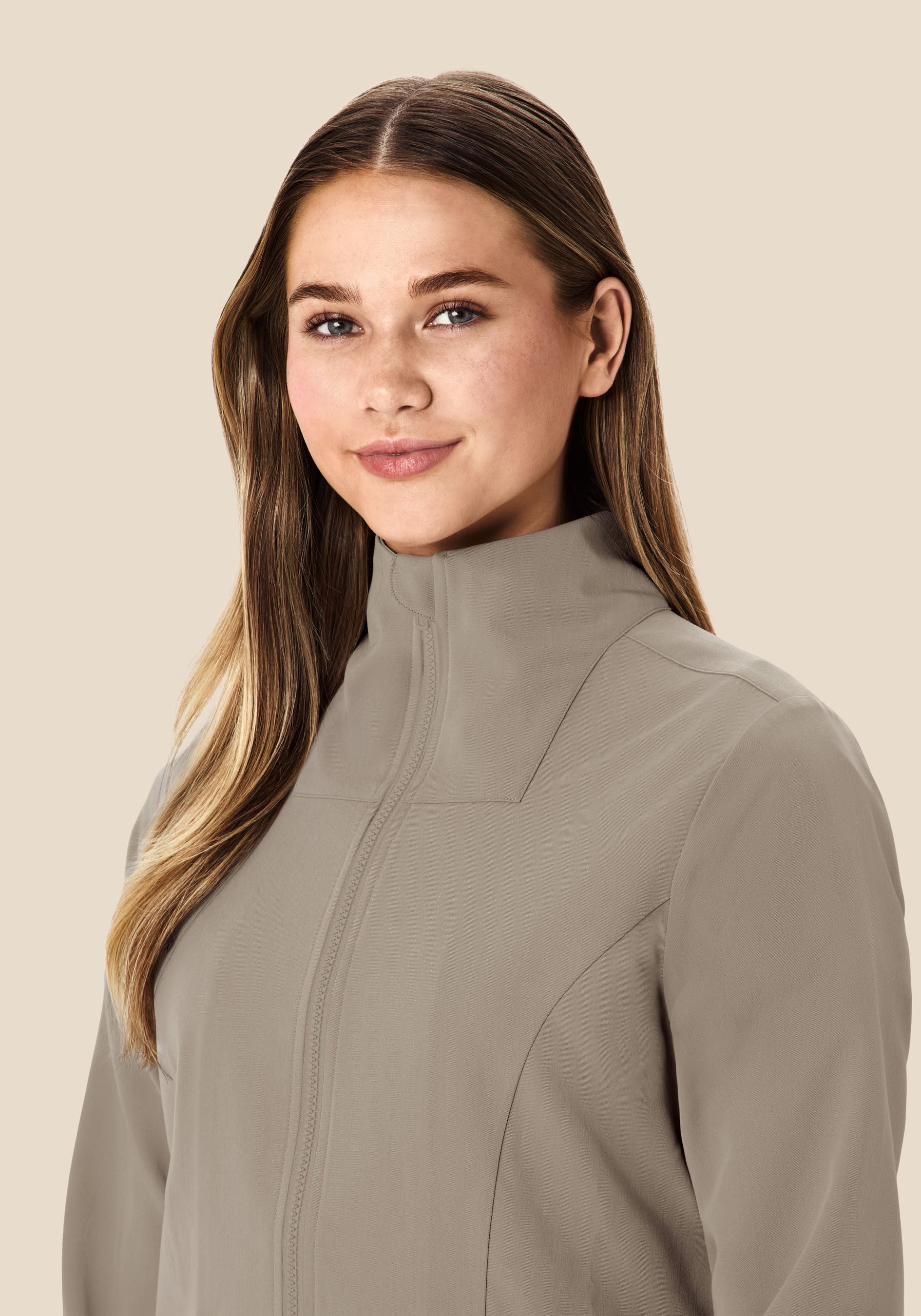 Women's Modern Scrub Jacket Macchiato - Image 4
