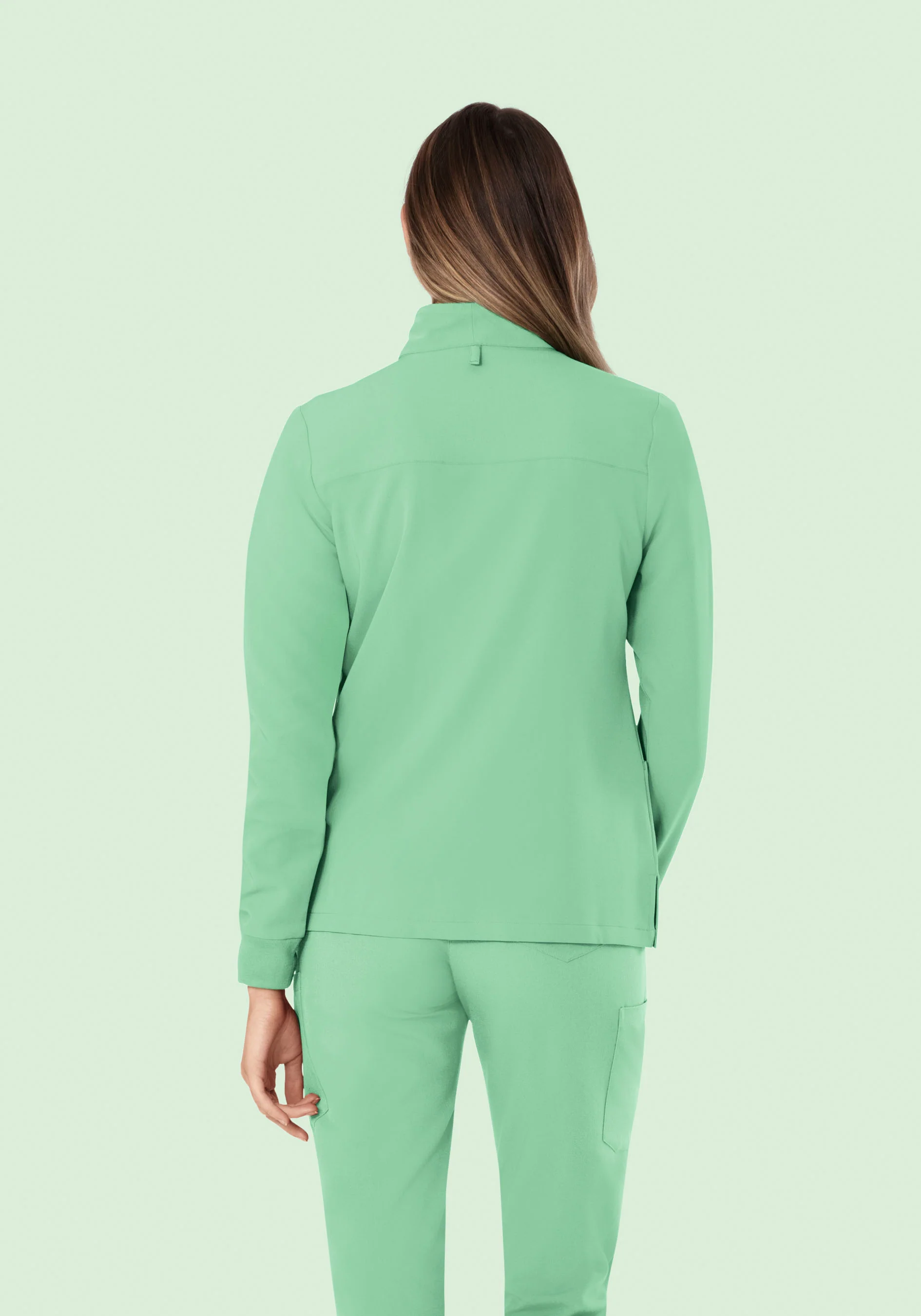 Women's Modern Scrub Jacket Mint - Image 5