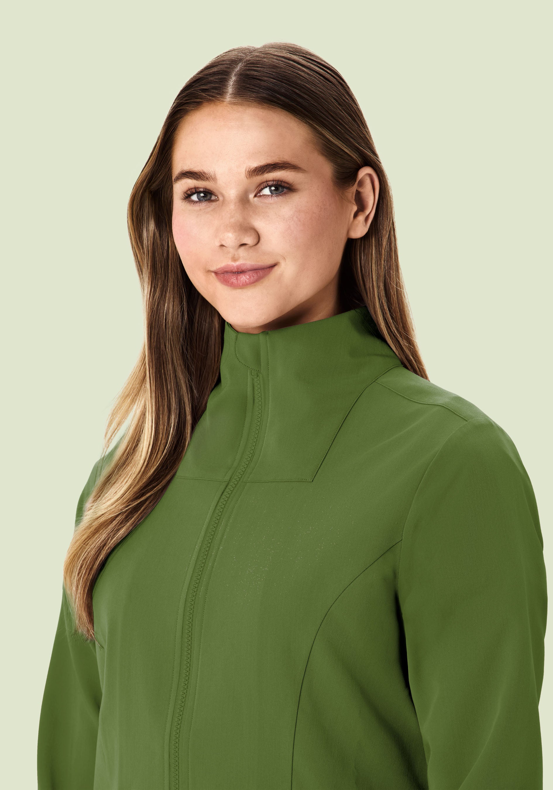 Women's Modern Scrub Jacket Moss - Image 4