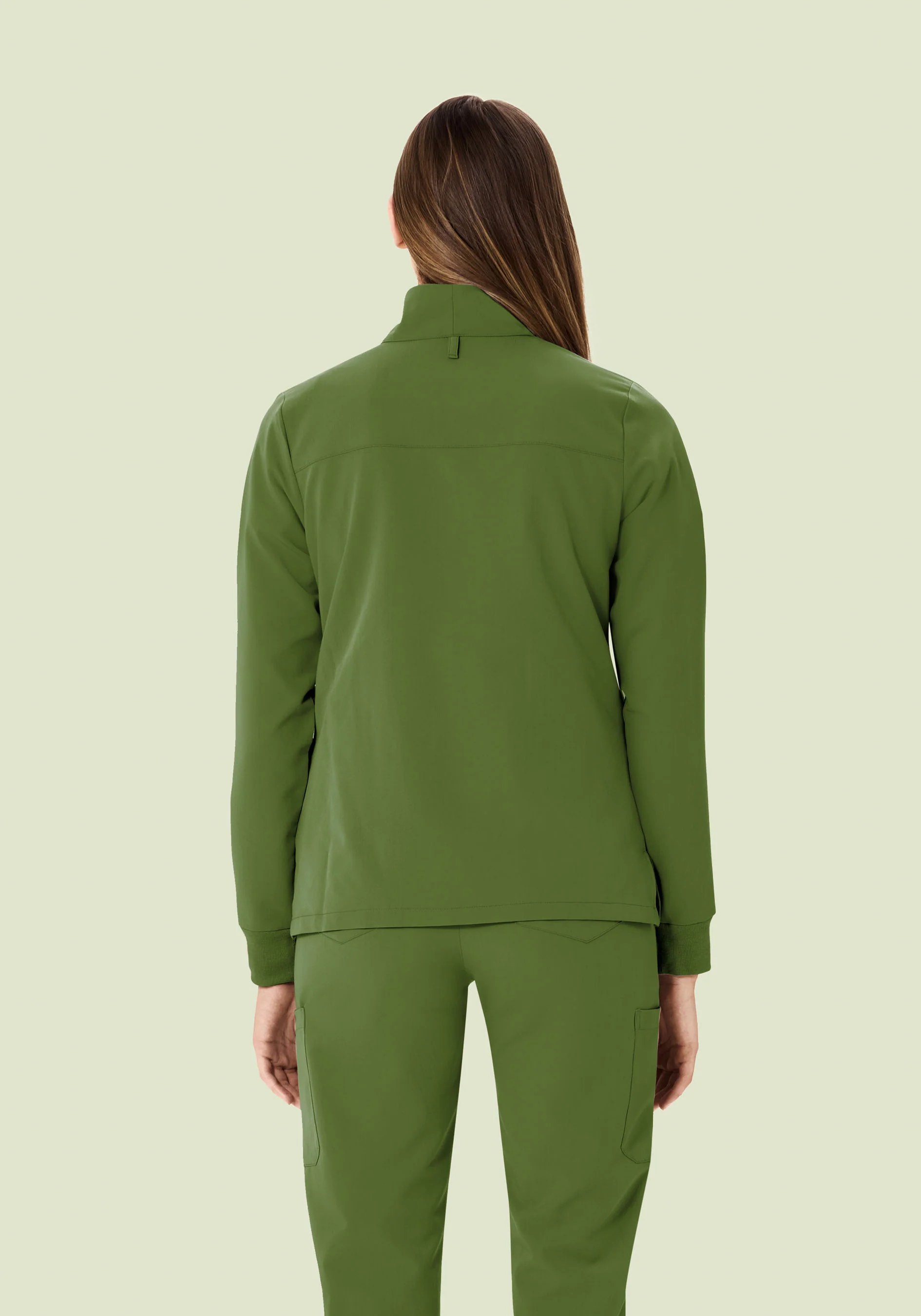 Women's Modern Scrub Jacket Moss - Image 5