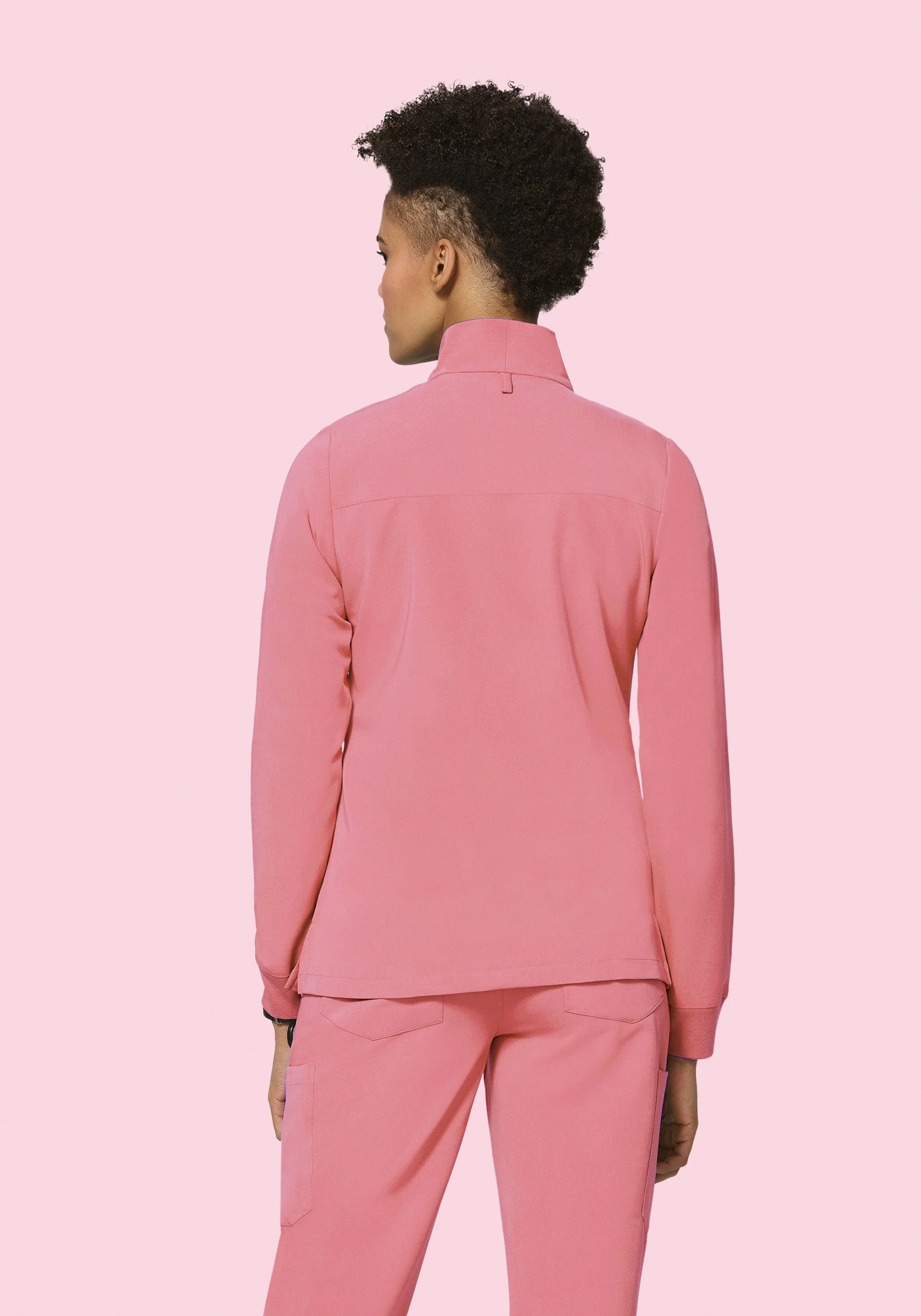 Women's Modern Scrub Jacket Peony - Image 5