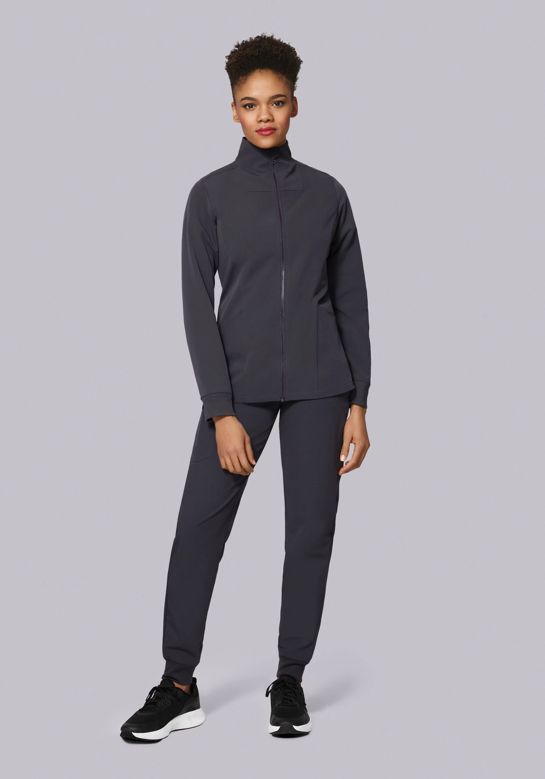 Women's Modern Scrub Jacket Pewter - Image 4