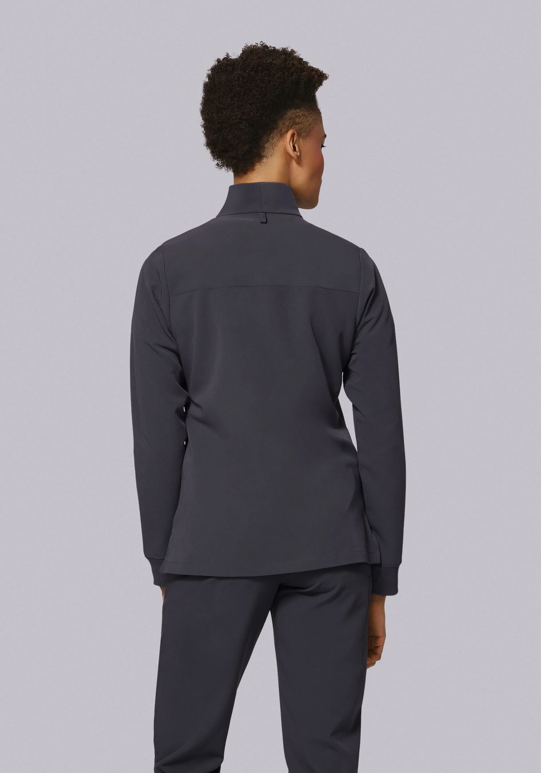 Women's Modern Scrub Jacket Pewter - Image 5