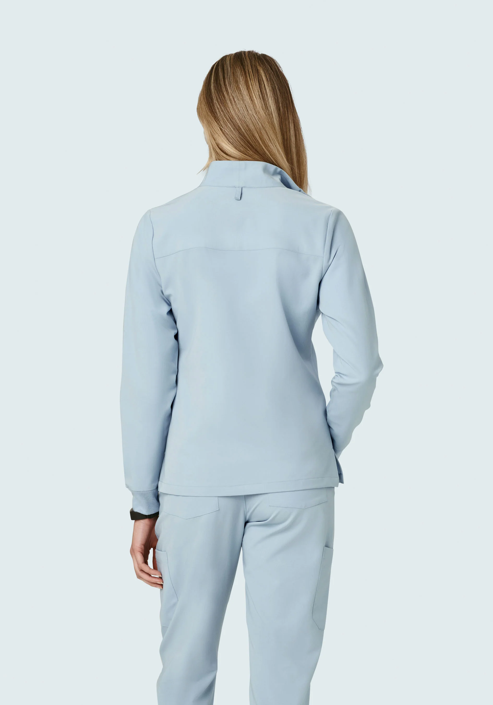 Women's Modern Scrub Jacket Powder Blue - Image 5