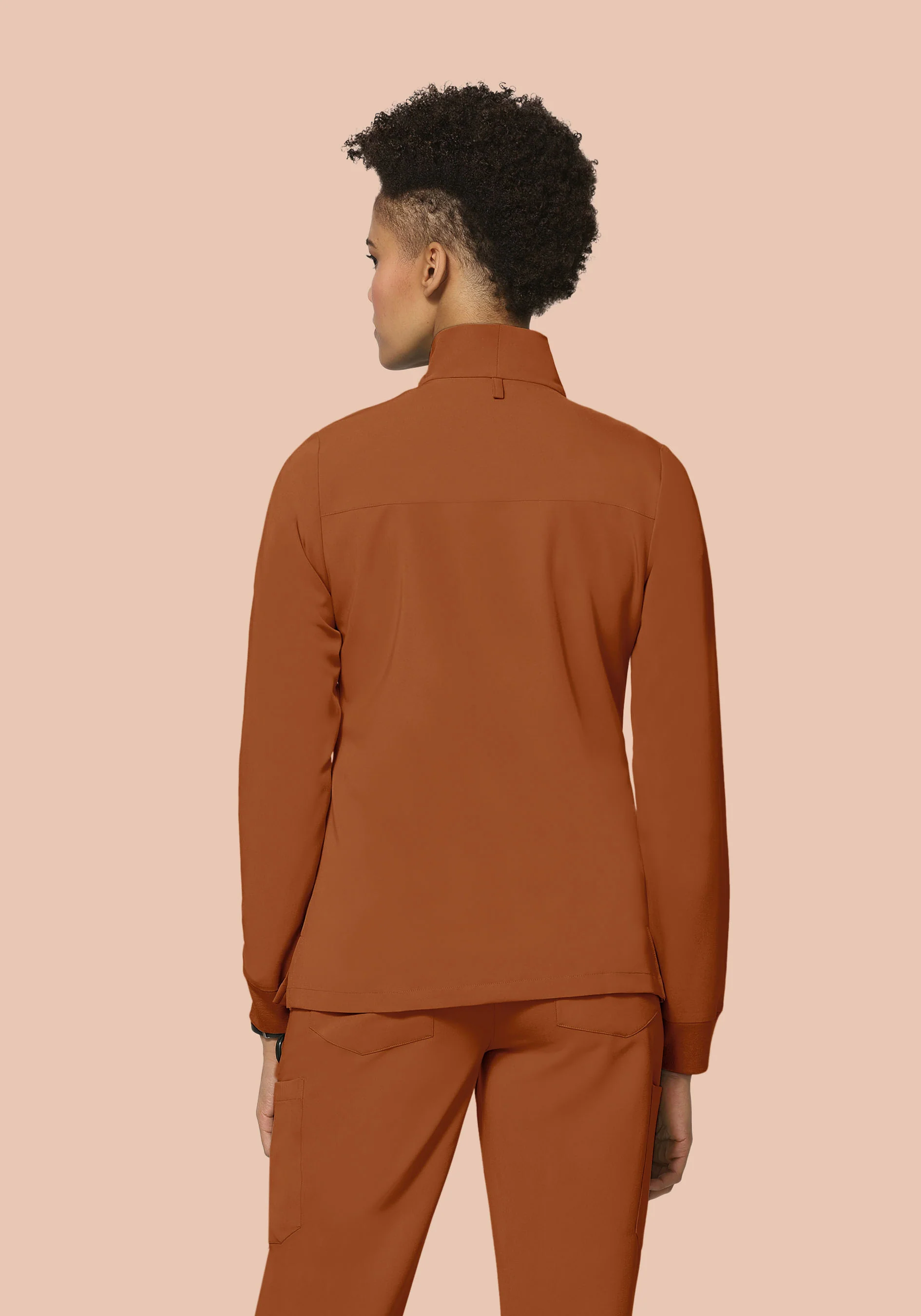 Women's Modern Scrub Jacket Roasted Pecan - Image 5