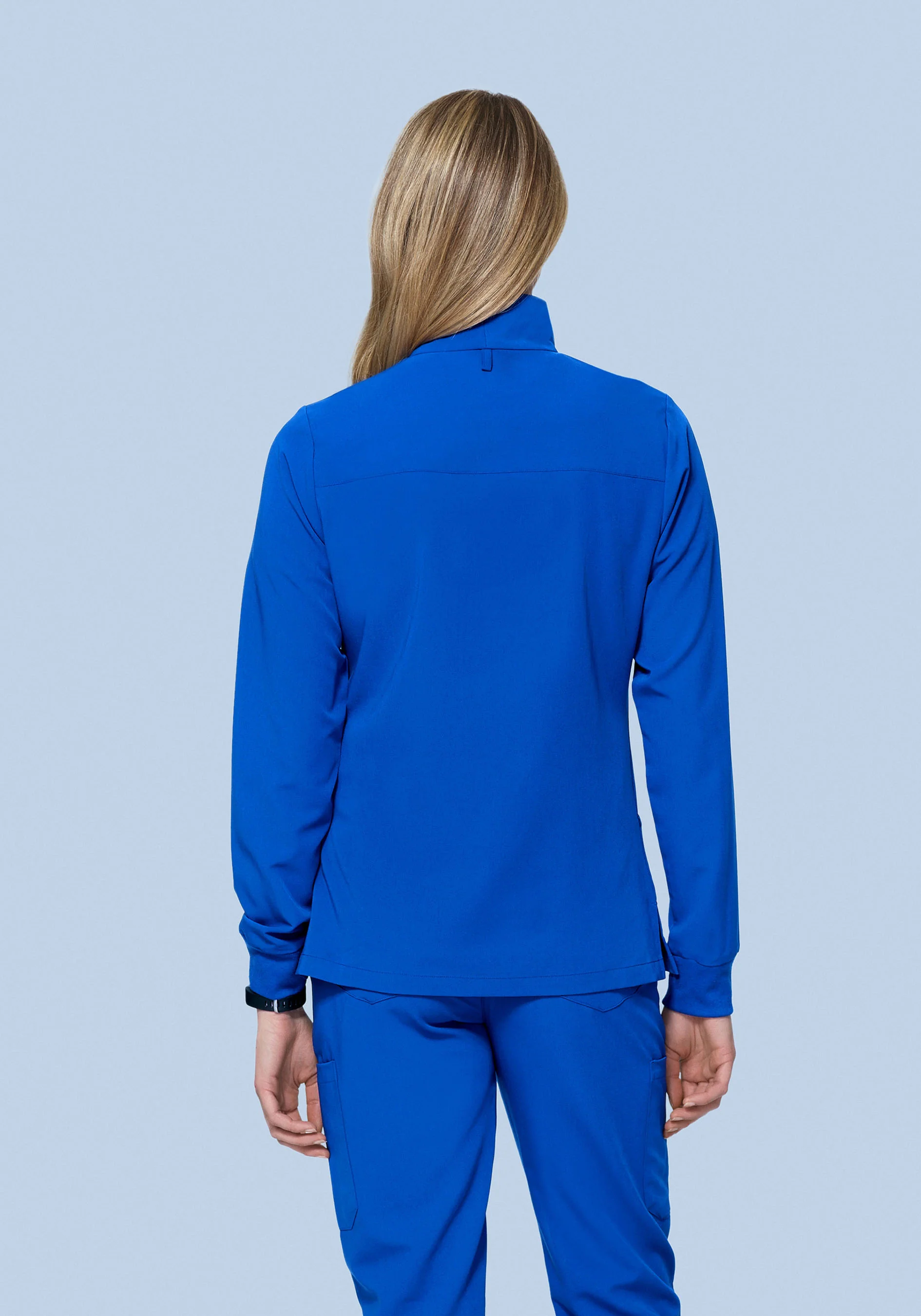 Women's Modern Scrub Jacket Royal Blue - Image 5