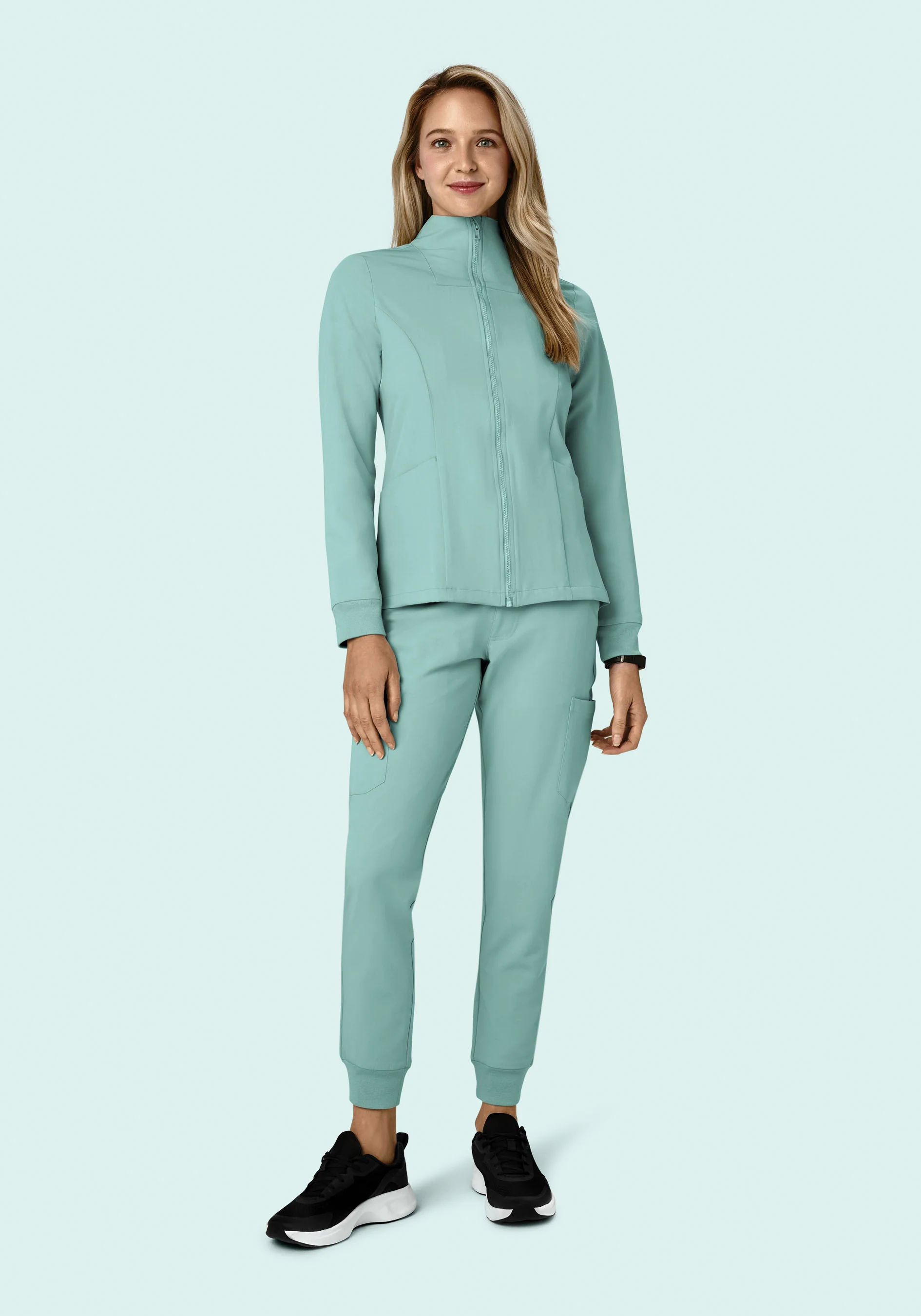 Women's Modern Scrub Jacket Tourmaline - Image 5