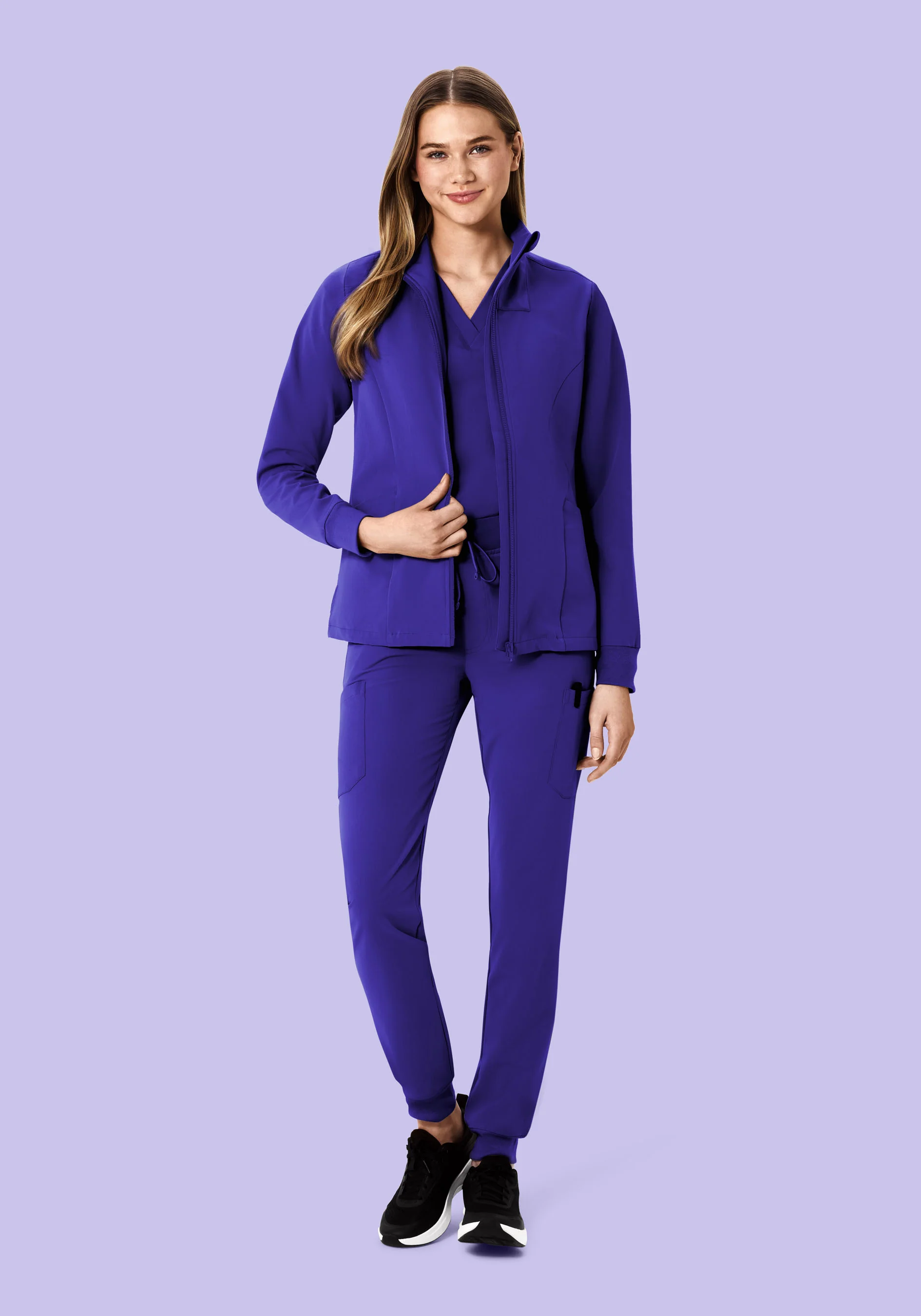 Women's Modern Scrub Jacket True Grape - Image 4