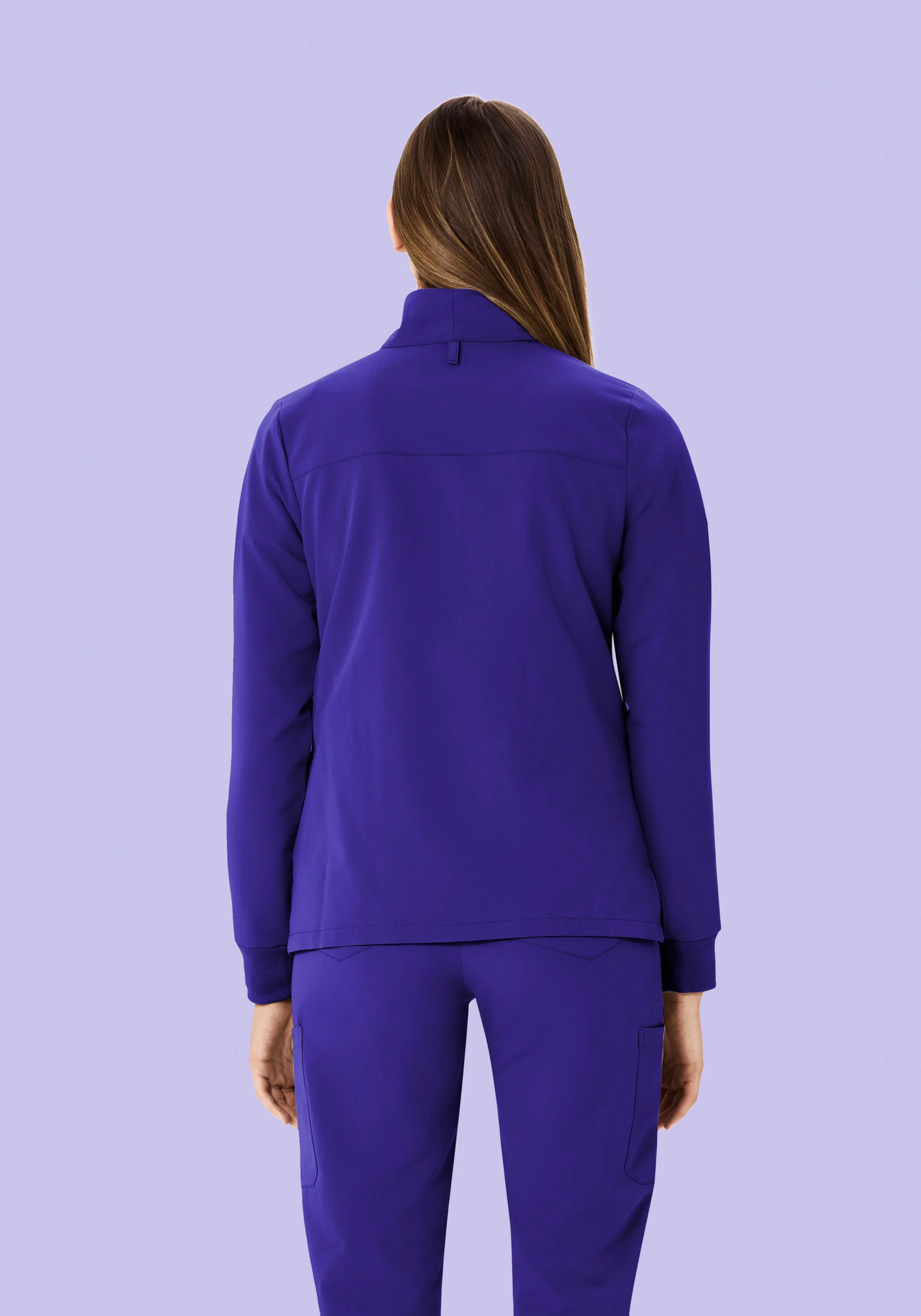 Women's Modern Scrub Jacket True Grape - Image 5