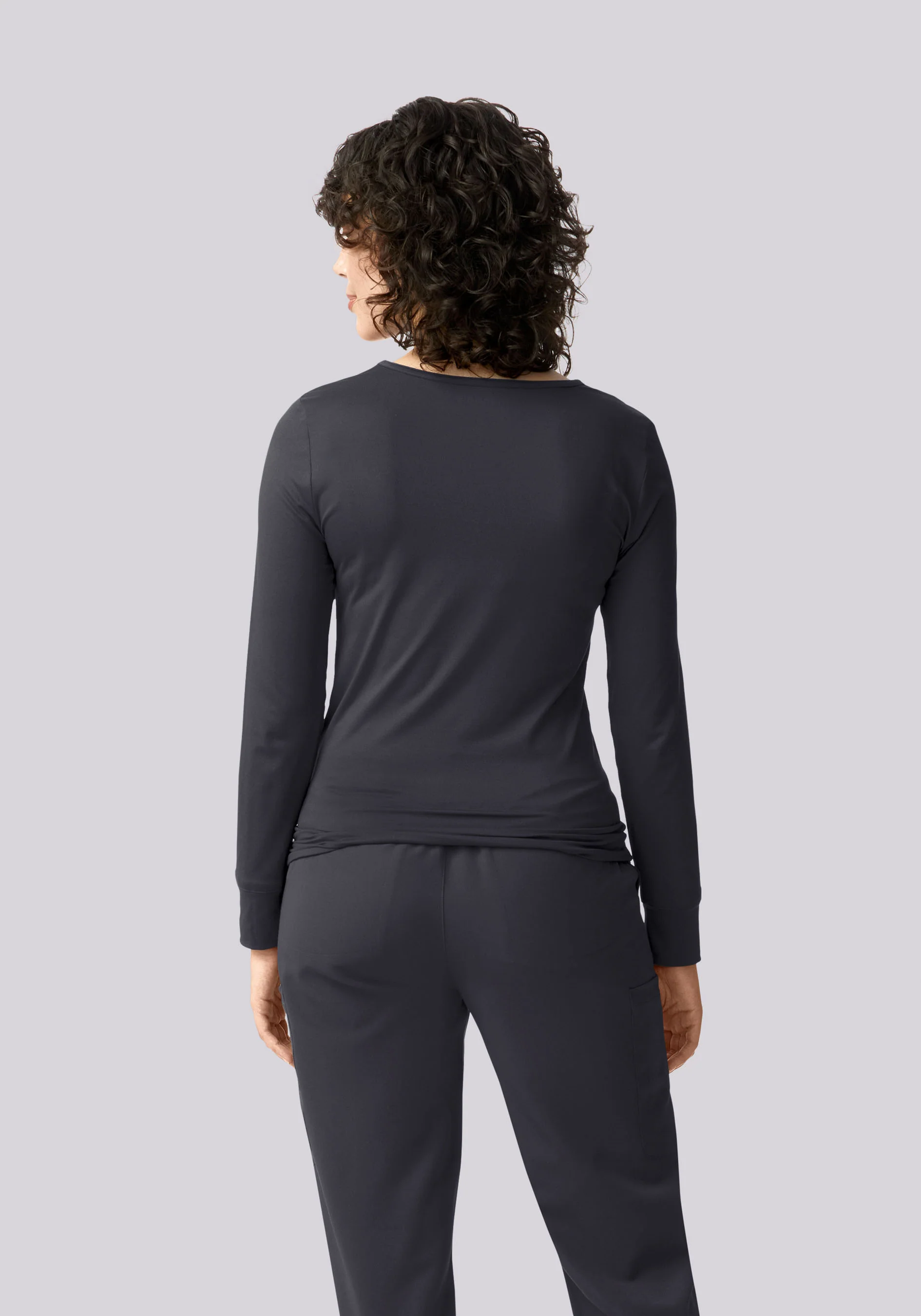 Women's Soft Knit Underscrubs Pewter - Image 4
