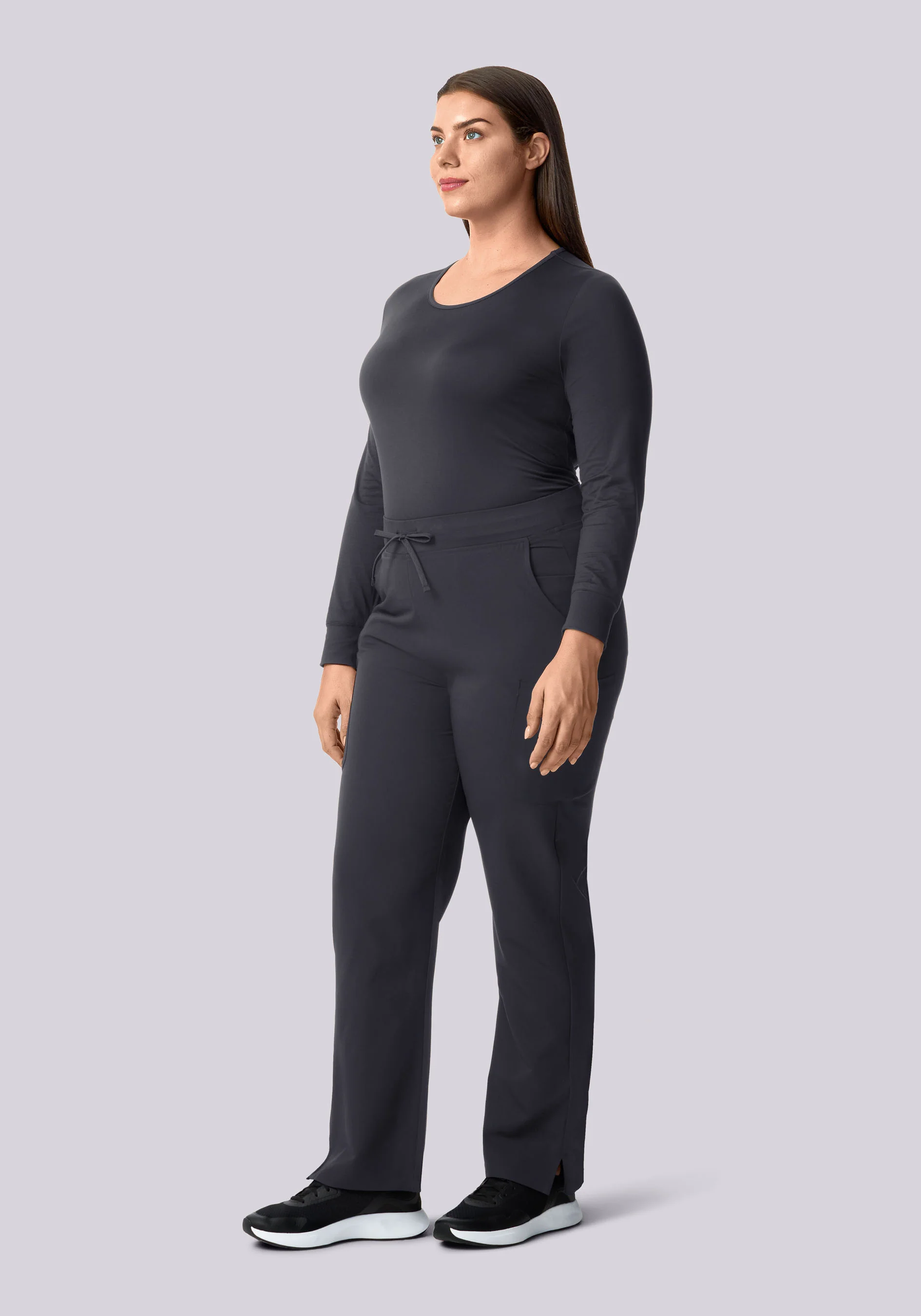 Women's Soft Knit Underscrubs Pewter - Image 6