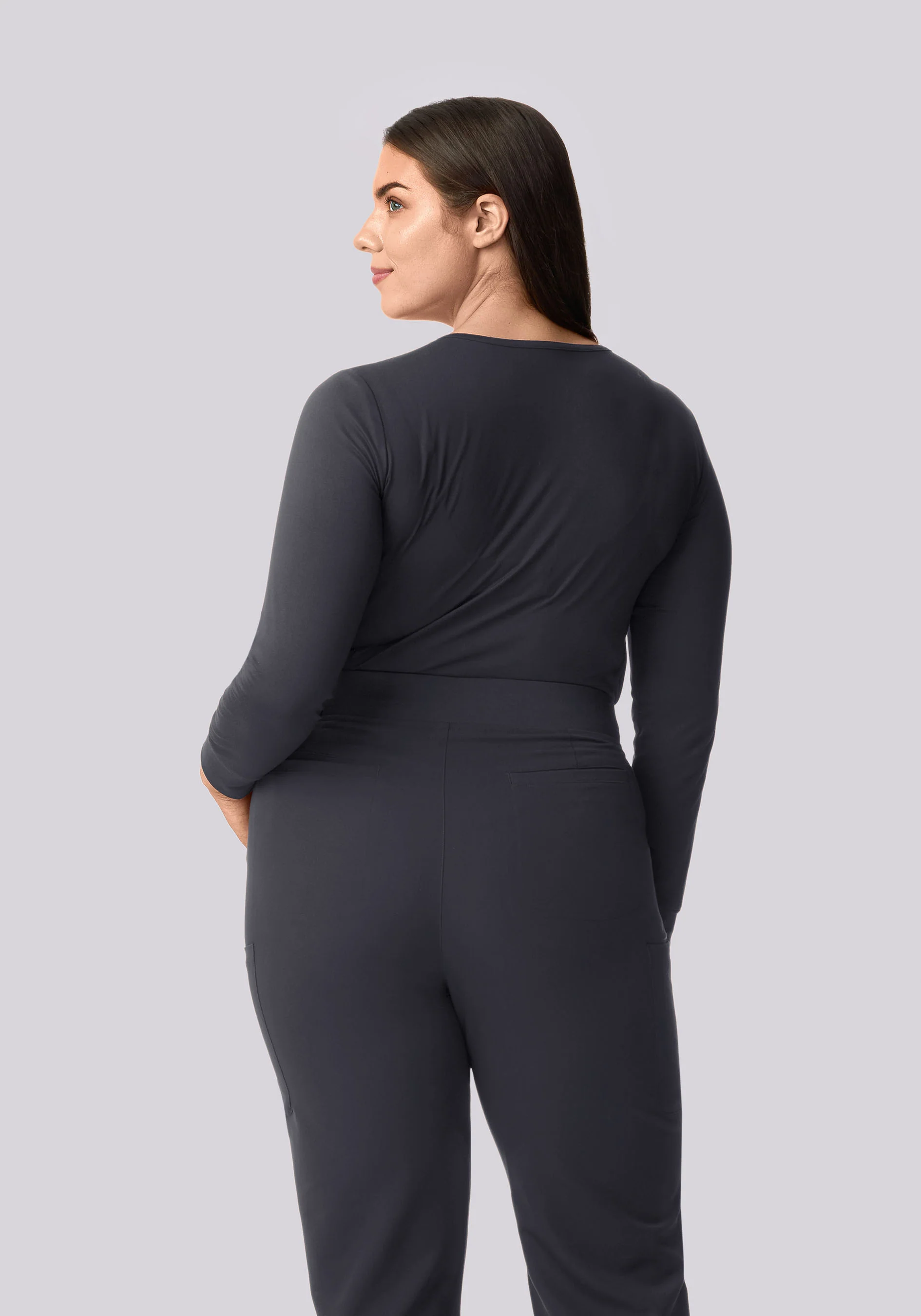 Women's Soft Knit Underscrubs Pewter - Image 7