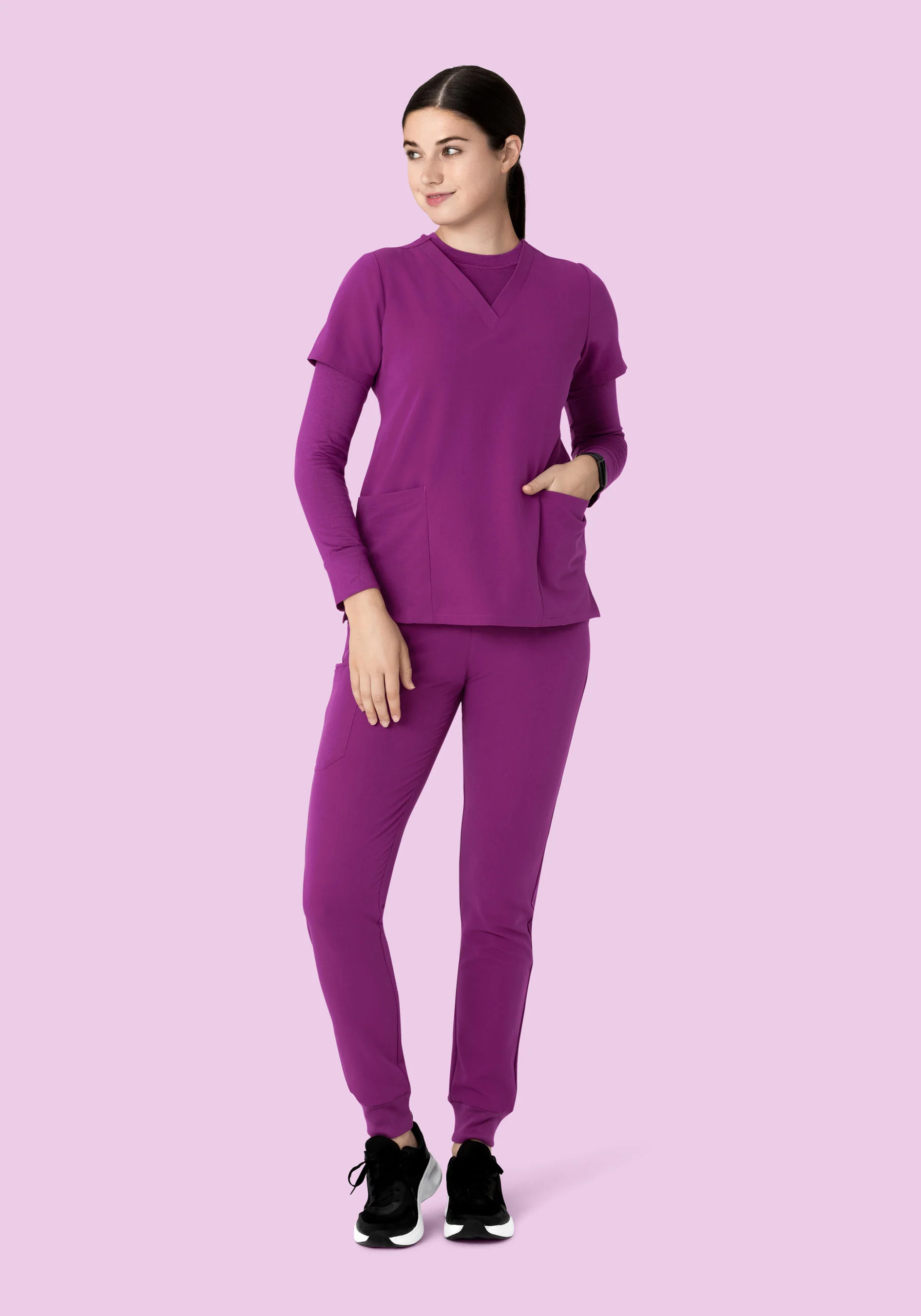 Women's Underscrubs Dark Orchid - Image 4