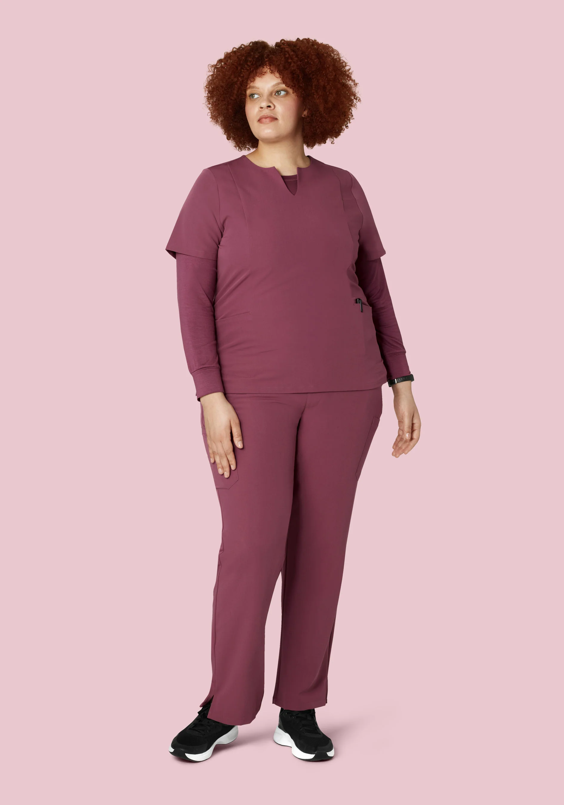 Women's Underscrubs Deep Mauve - Image 6