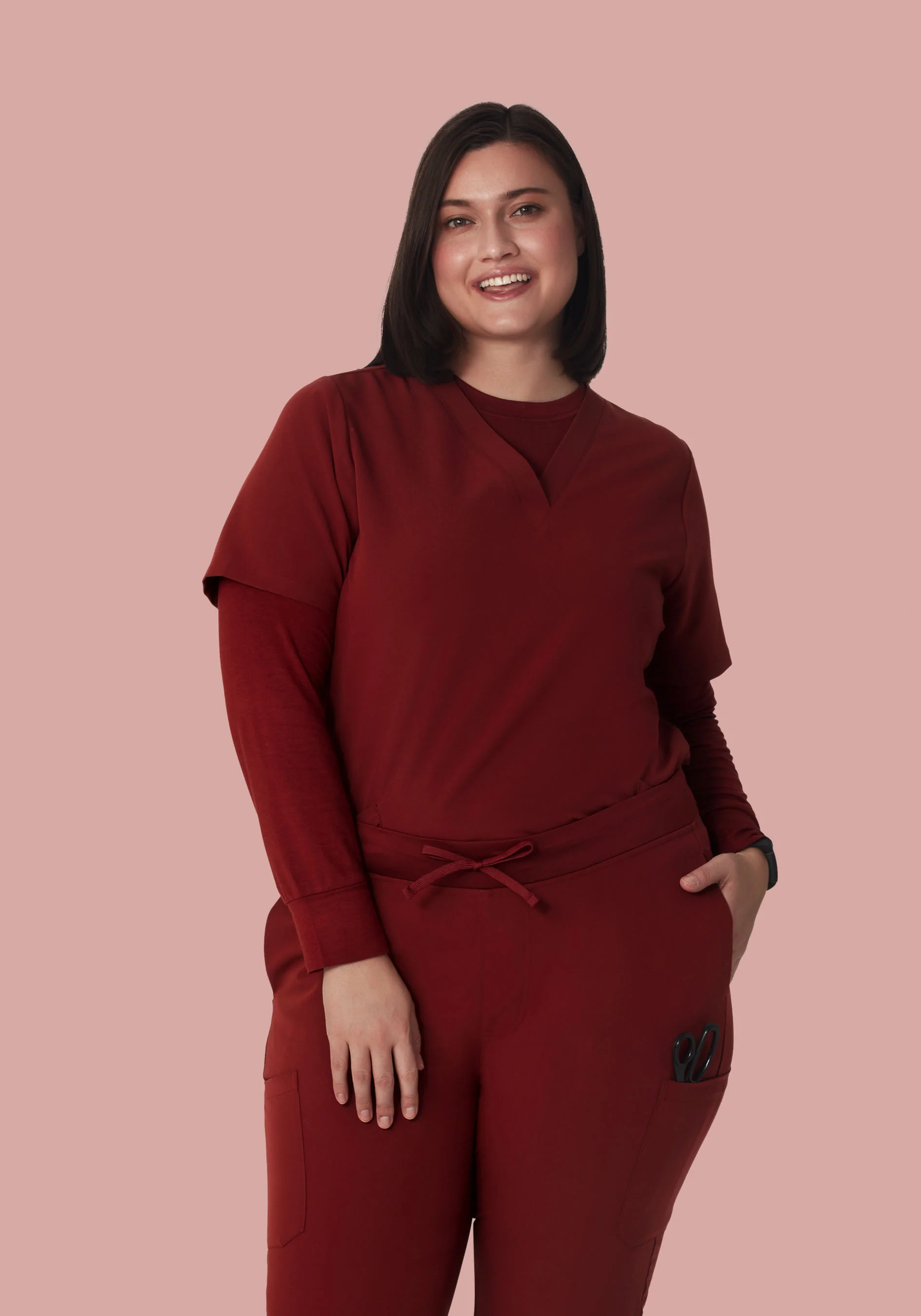 Women's Underscrubs Fired Brick - Image 6