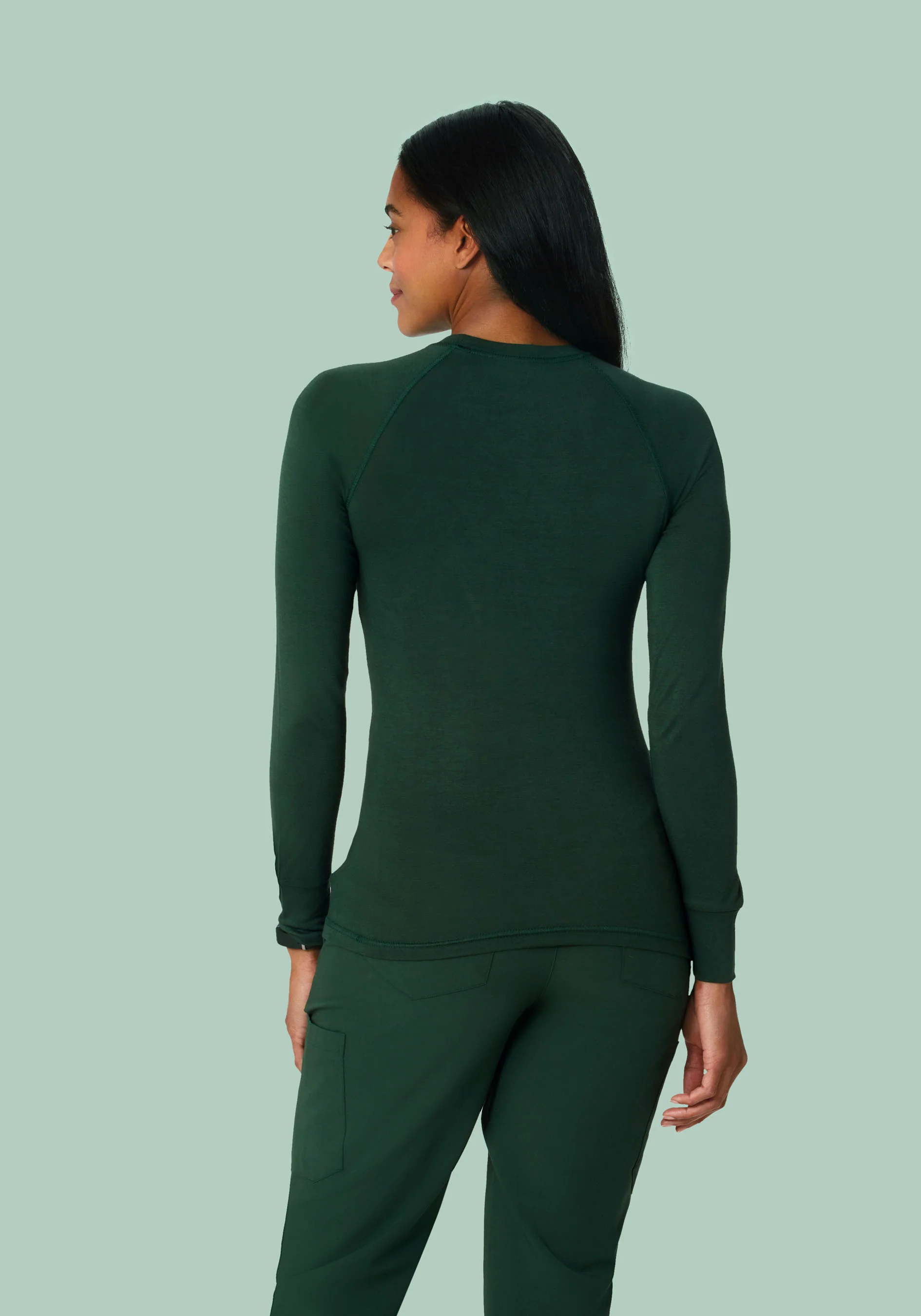 Women's Underscrubs Midnight Green - Image 2