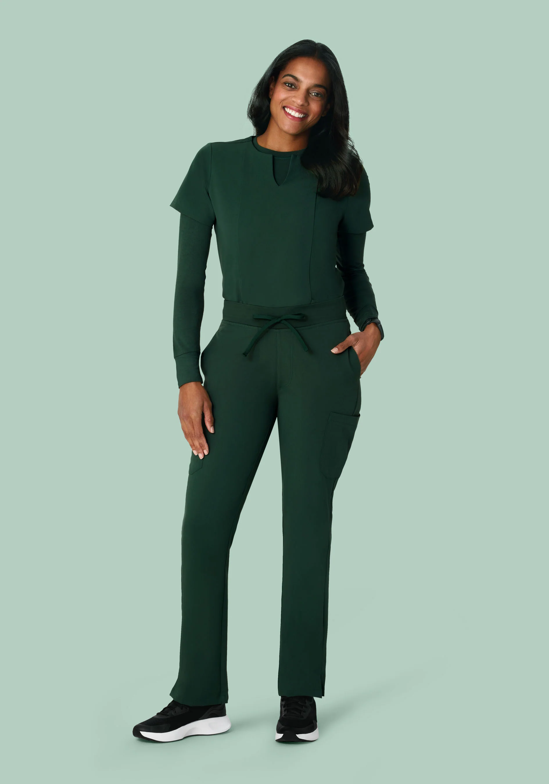 Women's Underscrubs Midnight Green - Image 3