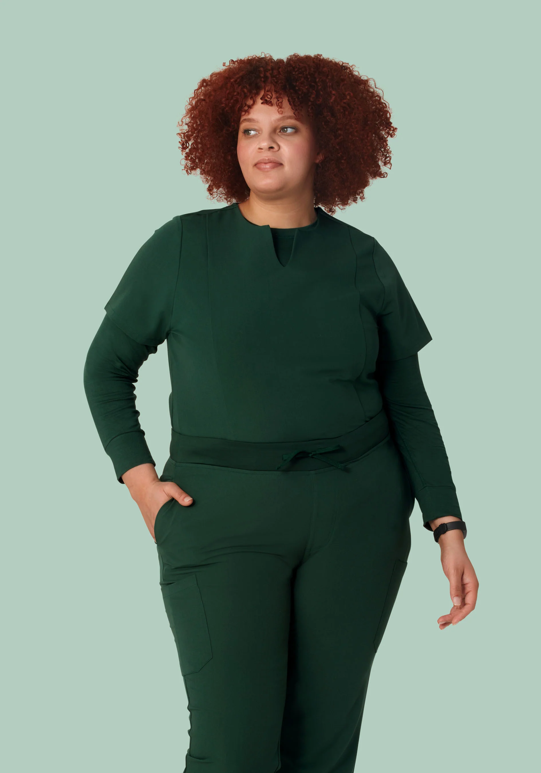 Women's Underscrubs Midnight Green - Image 6
